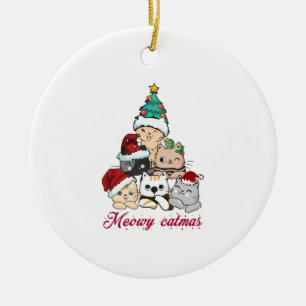 Meowy Catmas Tree Ceramic Tree Decoration
