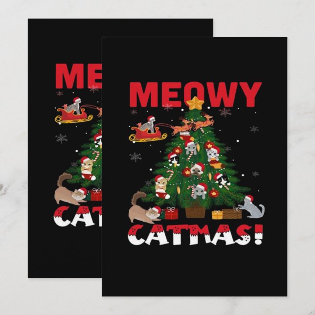 Meowy Chirstmas Save The Date (Front/Back)