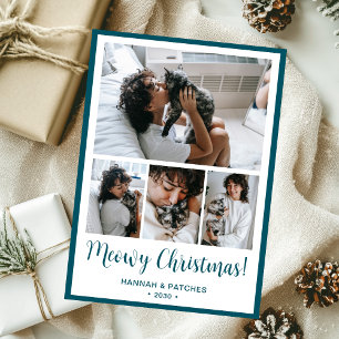 Meowy Christmas 4 Photo Holiday Card