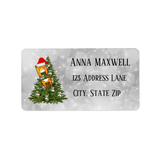 Meowy Christmas Address Labels (Front)