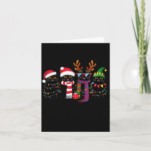 Meowy Christmas Black Cat Xmas For Cat Lover Cat M Card