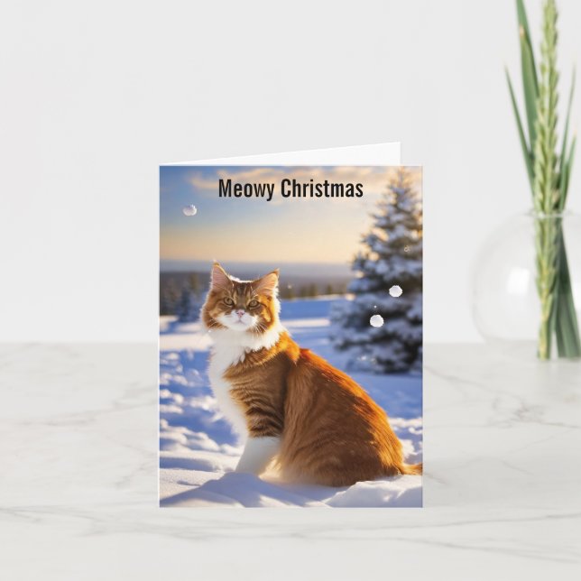 Meowy Christmas Card (Front)