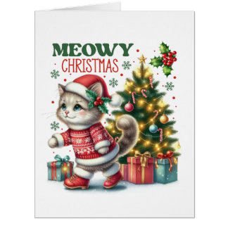 Meowy christmas Card 