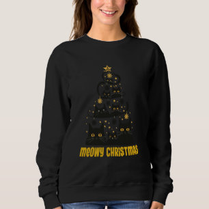 Meowy Christmas Cat Catmas Cute Kitten Cats Santa Sweatshirt