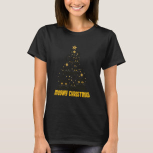 Meowy Christmas Cat Catmas Cute Kitten Cats Santa T-Shirt