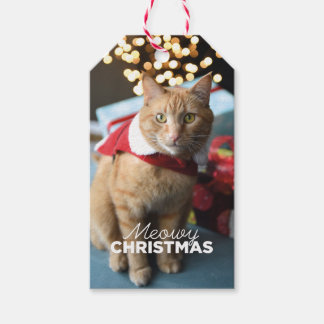 Meowy Christmas Cat Gift Tag