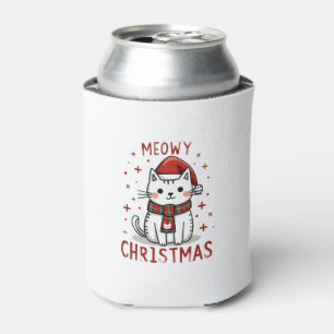 Meowy Christmas Cat Lover Funny Festive Holidays C Can Cooler