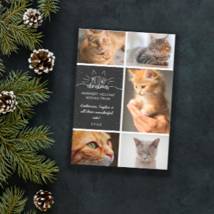 Meowy Christmas - Cat Photo Collage Announcement