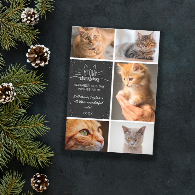Meowy Christmas - Cat Photo Collage Announcement (Creator Uploaded)