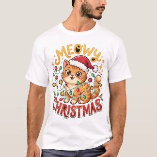 Meowy Christmas Cat Shirt – Funny Christmas Cat Ta