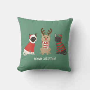 Meowy Christmas Cats Cushion