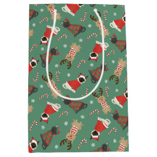 Meowy Christmas Cats Medium Gift Bag