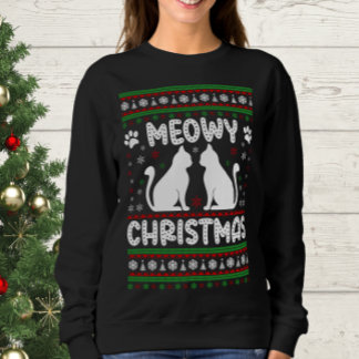 Meowy Christmas - Christmas Cat Ugly Sweater