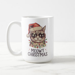 Meowy Christmas Coffee Cute Holiday Cat Lover Mug