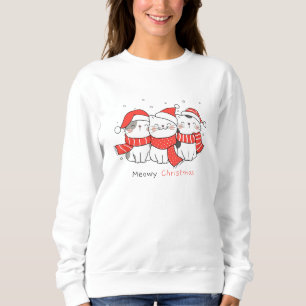 Meowy Christmas – Cozy Festive Cat Lover's Sweatshirt