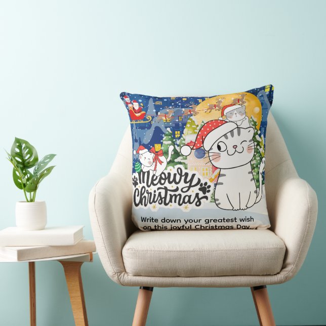 Meowy Christmas Cushion (Chair)