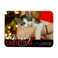 Meowy Christmas Cute Cat Add Your Custom Photo