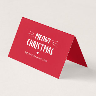 Meowy Christmas Cute Cat Holiday Photo