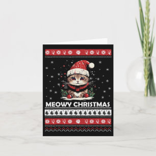 Meowy Christmas Cute Cats And Coffee Merry Xmas Gr Card