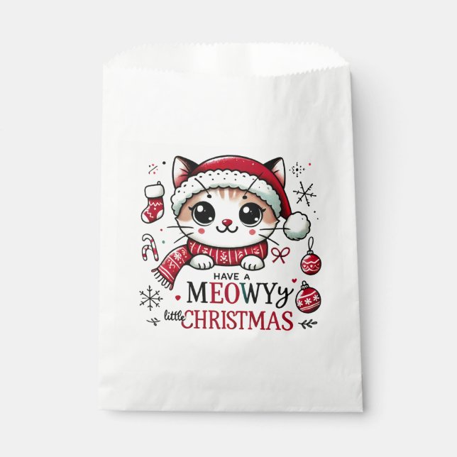 Meowy Christmas Favour Bags (Front)