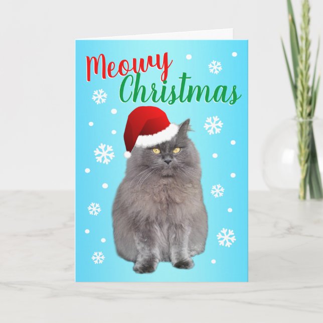 Meowy Christmas from the Cat Holiday Card (Front)