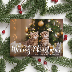 Meowy Christmas   Full Photo Pet Holiday Card