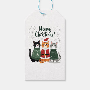 Meowy Christmas Funny Cat Christmas Holiday Xmas S Gift Tags