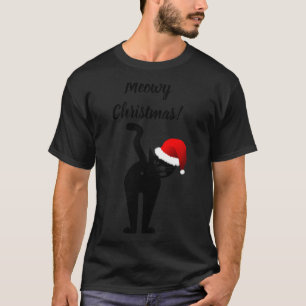 Meowy Christmas Funny Cat Humorous T-Shirt
