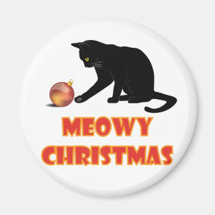 Meowy Christmas Funny Cat Magnet
