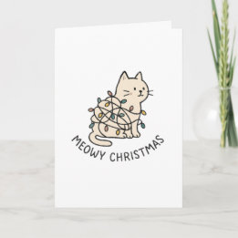 Meowy Christmas - Funny Christmas Card