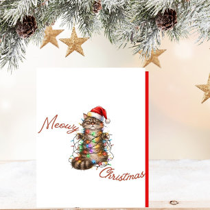 Meowy Christmas Greeting Card