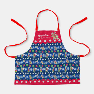 Meowy Christmas Happy Reindeer Apron