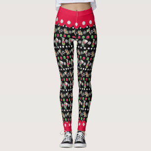 Meowy Christmas Happy Reindeer Leggings