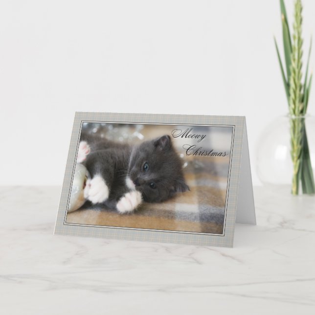 Meowy Christmas Holiday Card (Front)