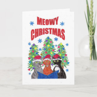MEOWY CHRISTMAS HOLIDAY CARD