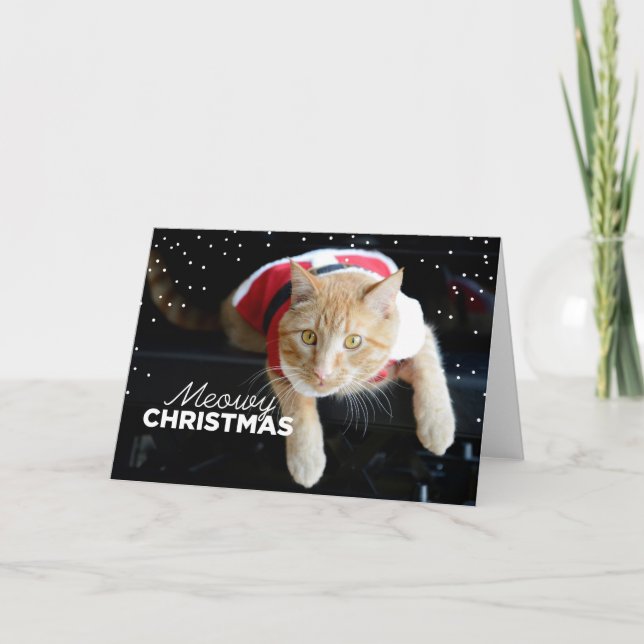 Meowy Christmas Holiday Card (Front)