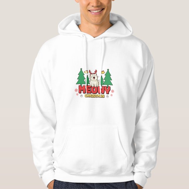Meowy Christmas Hoodie (Front)