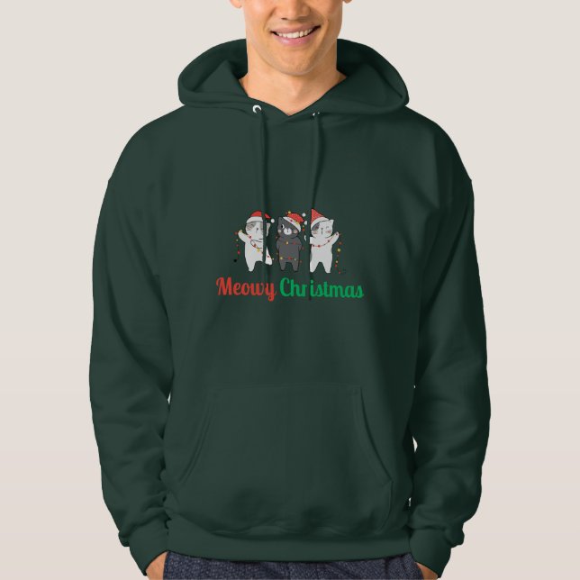 Meowy Christmas Hoodie (Front)