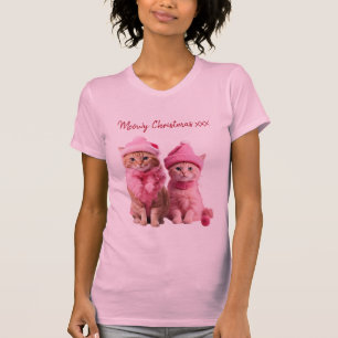 Meowy Christmas jumper pin cat lover T-Shirt