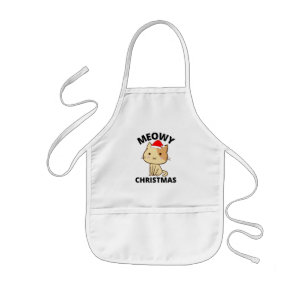 Meowy Christmas Kids Apron