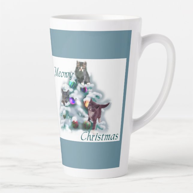 Meowy Christmas Latte Mug (Right)