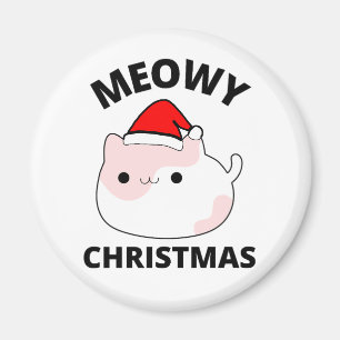 Meowy Christmas Magnet