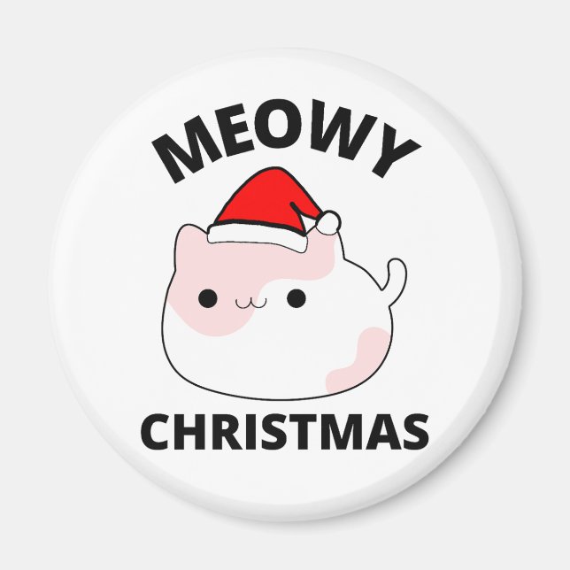 Meowy Christmas    Magnet (Front)