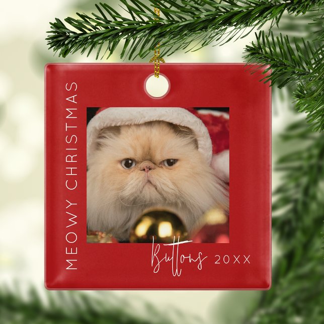 Meowy Christmas | Pet Photo Christmas Tree Metal Tree Decoration (Creator Uploaded)