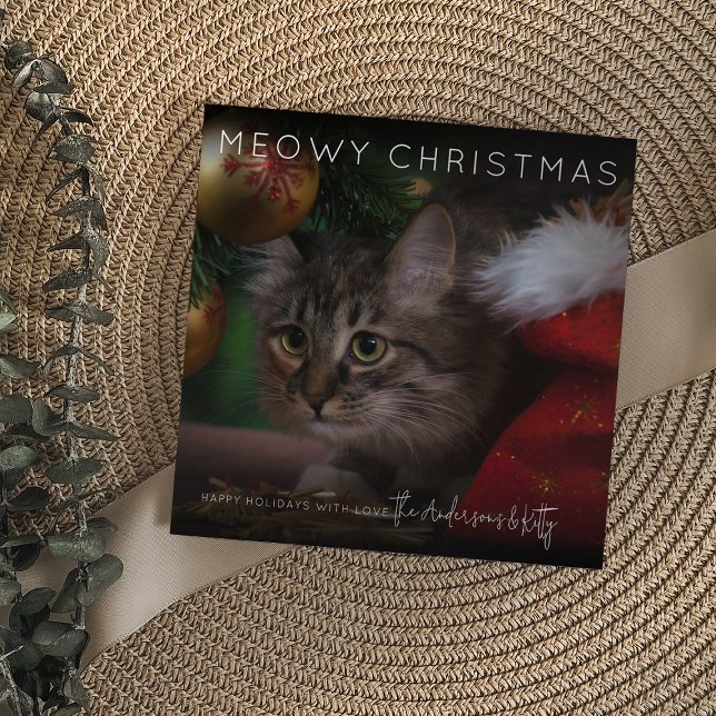 Meowy Christmas | Photo Christmas Holiday Card (Creator Uploaded)