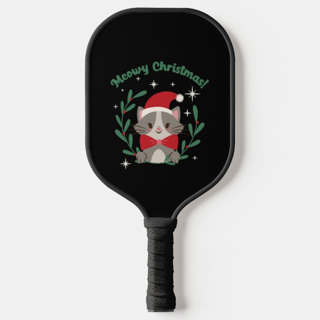 Meowy Christmas     Pickleball Paddle (Front)