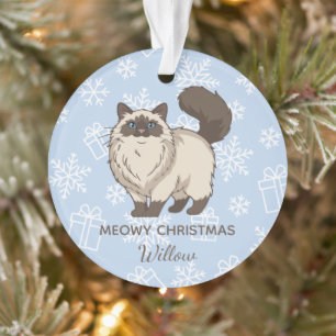 "Meowy Christmas" Ragdoll Cat Mum Personalised Ornament