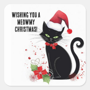 Meowy Christmas! Square Sticker