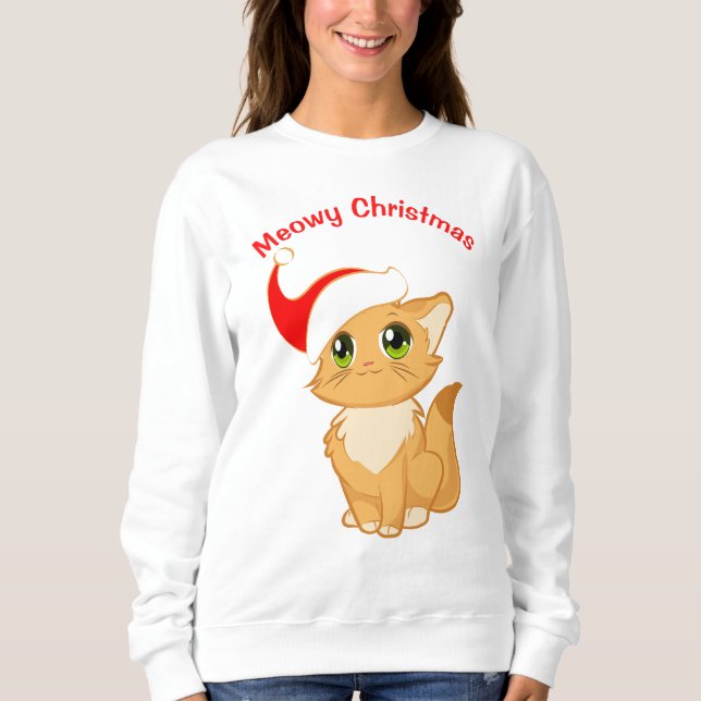 Meowy Christmas Sweatshirt (Front)