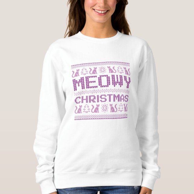 Meowy Christmas Sweatshirt (Front)